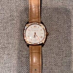 Michael Kors watch with tan band